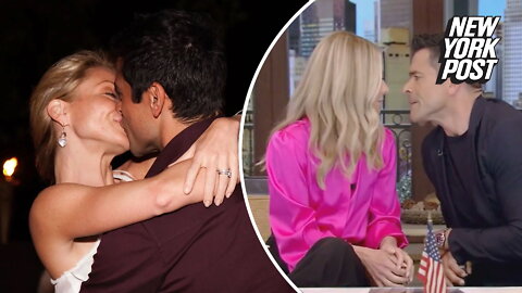 Kelly Ripa, Mark Consuelos mimic French kissing in front of kids: 'It disgusts them'