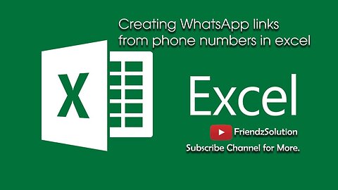 How To Create Whatsapp Links From Phone Numbers In Excel