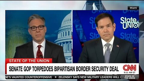 Sen Marco Rubio SCHOOLS Jake Tapper on Senate Border Bill