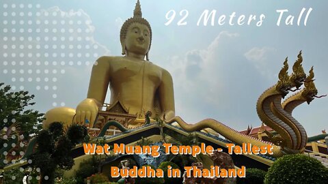 Wat Muang - Tallest Buddha In Thailand and 9th Tallest in the World