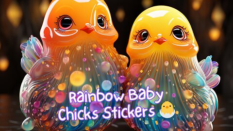 Rainbow Baby Chicks Stickers