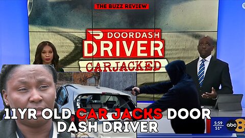 11yr Old Car JACKS Door Dash Driver then CRASHES CAR