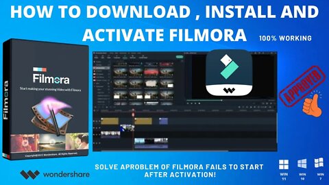 How To Download , Install and Activate FILMORA (NO WATER MARK) | No Skill | Easy | New 2022