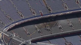 Full video: Fire at Empower Field at Mile High