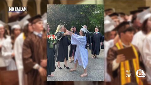 Graduation for one — Teen gets surprise ceremony after bout with the flu