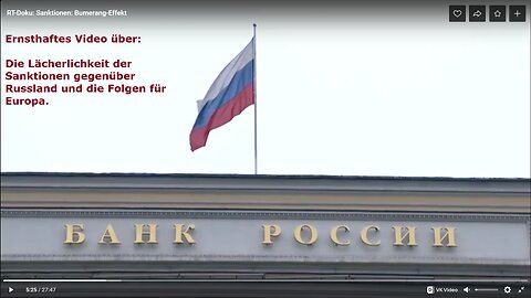 Ernstzunehmendes Video Sanktionen gegen Russland