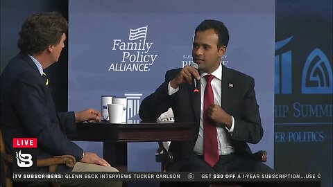 Vivek Ramaswamy Speaks with Tucker Carlson at the 2023 Family Leadership Summit