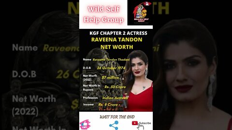 🔥KGF Chapter 2- Actress Raveena Tandon Net Worth🔥#shorts🔥#wildselfhelpgroup🔥21 April 2022🔥