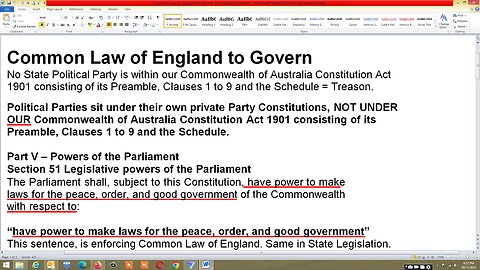 Common Law Of England To Govern