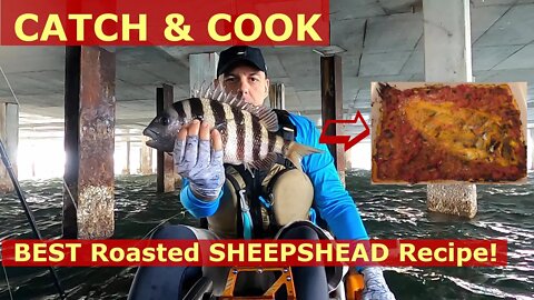 *BEST* SHEEPSHEAD Catch and Cook - Roasted with Spanish Sauce