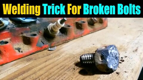 Easily Remove Any Broken Bolt By Welding | Flux Core Welding Tips And Tricks |