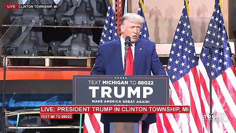 President Trump Speaks in Clinton Township, MI