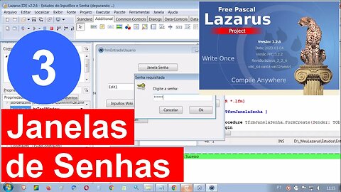 27- Continuação: Como usar InputBox do Lazarus para pegar entradas do usuário.