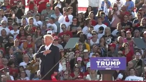 Trump Opens Rally w/ J6 Political Prisoners Singing National Anthem! - 3/25/23