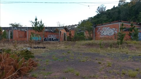 Grandes pavilhões abandonados na rodovia ERS 239/RS