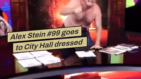 Alex Stein #99 goes to City Hall dressed as Furry…