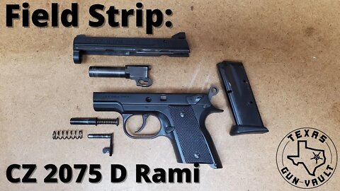 Field Strip: CZ 2075 D Rami Field Strip (Sub Compact Variant of the CZ 75B)