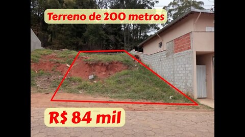 Terreno de 200 metros a venda em Joanópolis-SP. Aceitamos Bitcoin