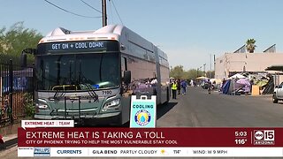 City of Phoenix using buses as cooling center during extreme heat days