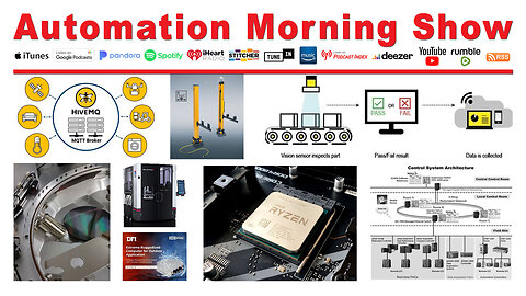 MQTT, IP69K IPCs, Light Curtains, Vision Sensors, PLCs vs PACs & more on the Automation Morning Show