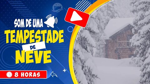 🎧 QUEDA DE NEVE FORTE SOBRE UMA CASA RÚSTICA NAS MONTANHAS ⛄ FLORESTA DE PINHEIROS NEVADOS 🕒 8 HORAS