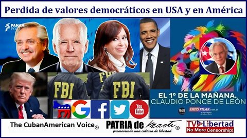 Perdida de valores democráticos en USA y regímenes socialistas de América