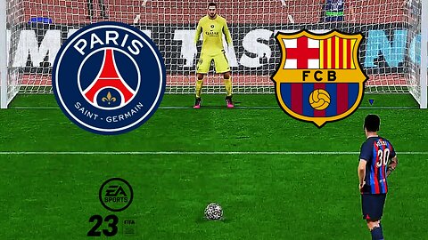 PSG vs FC barcelona penalty shootout | FIFA 23 Gameplay