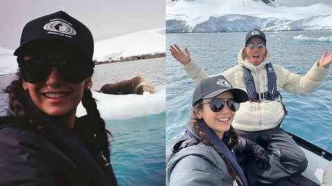 Nina Dobrev and Shaun White Explores Whales and Other Aquatic Animals In Antartica