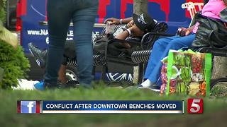 Conflict Rises After Benches Moved From Sidewalk In Nashville