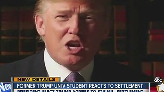 Former Trump University student reacts to settlement