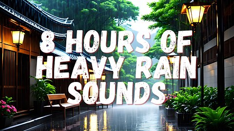 8 Hours of Heavy Night Rain, Rain Sounds for Deep & instant Sleeping | Beat insomnia, Reduce Stress