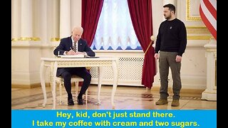 Senile War Criminal Biden Pressures His Butler Zelensky To Start Counter Offensive Against Russian Troops