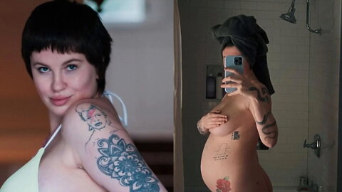 Pregnant Ireland Baldwin strips down for nude baby bump update