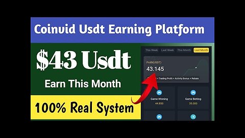 Coinvid Best Earning Platform | Today Earning App | $43 Dollar Live Proof Abid STV