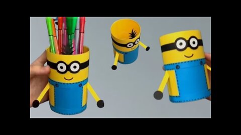 How to make a paper pencil box / pencil box /Easy Origami box tutorial / Origami / School craft
