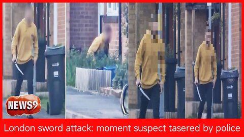 Moment police taser suspect after schoolboy killed with sword