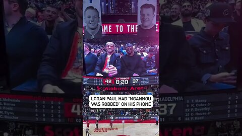 EXCLUSIVE: KSI and Logan Paul at the Toronto Raptors vs Philadelphia 76ers game in Canada #shorts