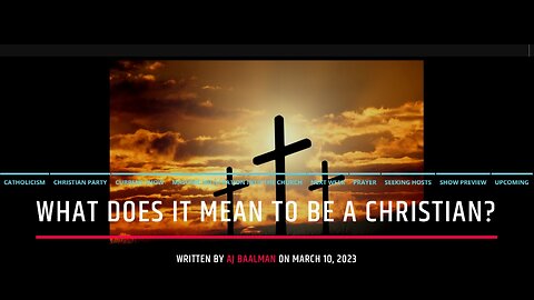 What Does It Means To Be A Christian?