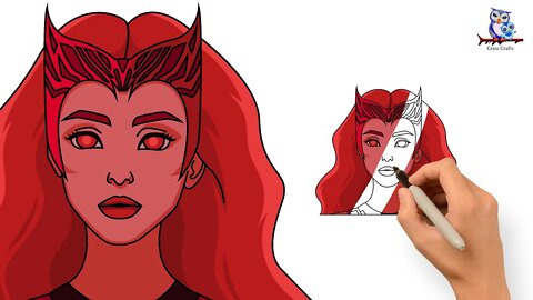 How To Draw Scarlet Witch Marvel Tutorial - Multiverse of Madness
