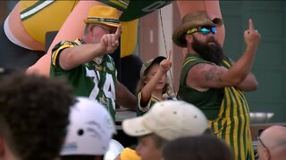 Green Bay fans celebrate as Packers defeat Saints