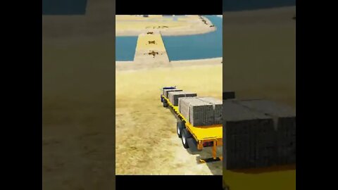 IMPOSSIBLE Descent, Truck try Stunt – BeamNG Drive #Shorts