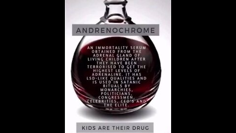 Introducing adrenochrome: the drug of choice for the deepstate.