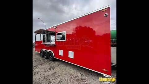 NEW - 2023 8.5' x 26' Barbecue Food Concession Trailer with 8' Porch for Sale in Florida