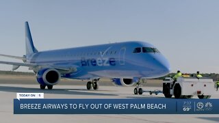 Breeze Airways lands at Palm Beach International Airport
