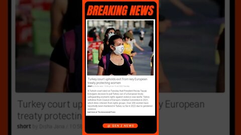 Breaking News: Turkey court upholds exit from key European treaty protecting women #shorts #news