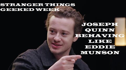 Joseph Quinn behaving like Eddie Munson at Geeked Week