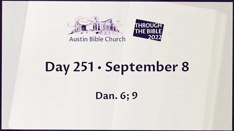 Through the Bible 2022 (Day 251)