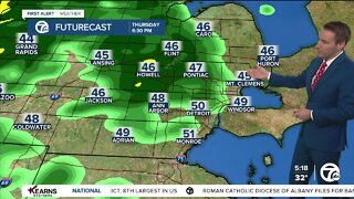 Detroit Weather: Rain moves in late today; cold air returns for the weekend