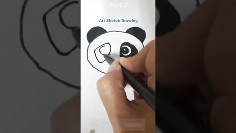 Panda Easy Drawing Tutorial Shorts-2 #drawingshorts #shortdrawingvideo #shorts