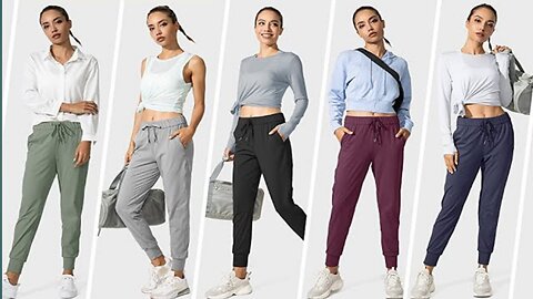The Gym People Women's Joggers Pants - Lightweight and Athletic